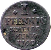 1 Pfennig - Emmerich Joseph of Breidbach-Bürresheim, Germany, 1768-1770 reverse image