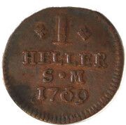 1 Heller - Emmerich Joseph of Breidbach-Bürresheim, Germany, 1769 reverse image