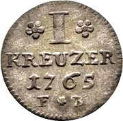1 Kreuzer - Emmerich Joseph of Breidbach-Bürresheim, Germany, 1765 reverse image