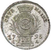 1 Kreuzer - Frederick Charles Joseph of Erthal, Germany, 1795 reverse image
