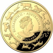 100 Dollars - Elizabeth II 6th Portrait - Year of the Ox; Domed - Gold Proof obverse image