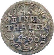 1⁄48 Thaler - Frederick Charles Joseph, Germany, 1788-1794 reverse image