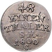 1⁄48 Thaler - Frederick Charles Joseph of Erthal, Germany, 1800 reverse image