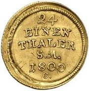 1⁄24 Thaler - Frederick Charles Joseph of Erthal Gold pattern strike, Germany, 1800 reverse image