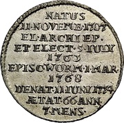 ⅛ Thaler "⅛ Sterbetaler" - Emmerich Joseph of Breidbach-Bürresheim Death, Germany, 1774 reverse image