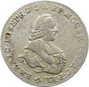 20 Kreuzers "20 Konventionskreuzer" - Emmerich Joseph of Breitbach-Bürresheim obverse image