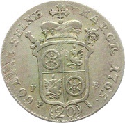 20 Kreuzers "20 Konventionskreuzer" - Emmerich Joseph of Breitbach-Bürresheim, Germany, 1765 reverse image