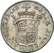 20 Kreuzers "20 Konventionskreuzer" - Emmerich Joseph of Breitbach-Bürresheim, Germany, 1765 reverse image