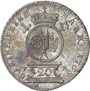 20 Kreuzers "20 Konventionskreuzer" - Emerich Joseph of Breitbach-Bürresheim, Germany, 1766 reverse image