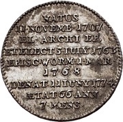 ⅓ Thaler - Emmerich Joseph of Breitbach-Bürresheim Death, Germany, 1774 reverse image