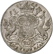 ½ Thaler "½ Conventionsthaler" - Emerich Joseph of Breitbach-Bürresheim, Germany, 1768-1769 reverse image