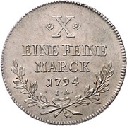 1 Thaler "Conventionsthaler" - Frederick Charles Joseph of Erthal, Germany, 1794 reverse image