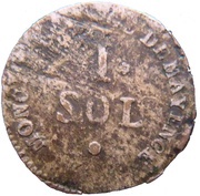 1 Sol - Frederick Charles Joseph Siege of Mainz reverse image