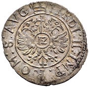 12 Kreuzer - Volrat VI, Philip Ernest and Albert Wolff Kipper, Germany, 1621 reverse image