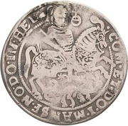 ¼ Thaler - Volrat VI, Jobst II and Wolfgang III, Germany, 1616 reverse image
