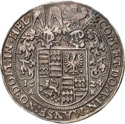 ¼ Thaler - Volrat VI, Wolfgang III and John George II, Germany, 1624-1626 reverse image