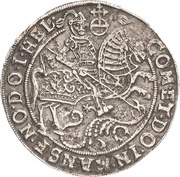 ½ Thaler - Volrat VI, Jobst II and Wolfgang III, Germany, 1617 reverse image