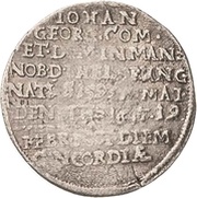 1 Groschen - John George II Sterbegroschen; Death obverse image
