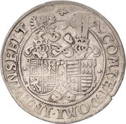 ¼ Thaler - John George I, Christoph II and John Ernest, Germany, 1568 reverse image