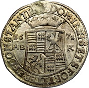 ⅓ Thaler - John George, Germany, 1668-1673 reverse image