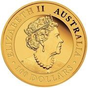 100 Dollars - Elizabeth II 6th Portrait - Australian Wedge-Tailed Eagle - Gold Bullion Coin obverse image