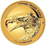 100 Dollars - Elizabeth II 6th Portrait - Australian Wedge-Tailed Eagle - Gold Bullion Coin, Australia, 2022 reverse image