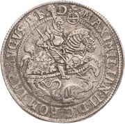 ½ Thaler - John George I, Peter Ernest I and John Hoyer III, Germany, 1573-1577 reverse image
