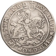 ½ Thaler - John George I, Peter Ernest I and John Hoyer III, Germany, 1577 reverse image