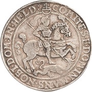 1 Thaler - John George I, Peter Ernest I, John Albert, John Hoyer III and Bruno II, Germany, 1579 reverse image