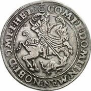 1 Thaler - Peter Ernest I, Bruno II, Hoyer Christoph, Gebhard VIII and John George IV, Germany, 1587 reverse image