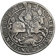 1 Thaler - Peter Ernest I, Bruno II, Gebhard VIII and John George IV, Germany, 1599-1600 reverse image