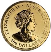 100 Dollars - Elizabeth II 6th Portrait - Desert Scorpion - Gold Bullion Coin obverse image