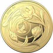 100 Dollars - Elizabeth II 6th Portrait - Wildflowers of Australia - Waratah; Gold Bullion obverse image