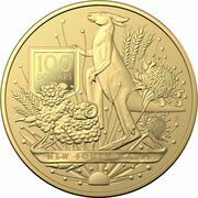 100 Dollars - Elizabeth II 6th Portrait - Coat of Arms - New South Wales, Australia, 2022 reverse image