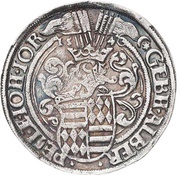 ½ Thaler - Gebhard VII, Albert VII, Philip II and John George I obverse image