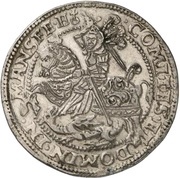 1 Thaler - Henry II and Gotthelf William, Germany, 1592-1594 reverse image