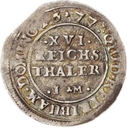 1⁄16 Thaler - Gustav Adolphus Düttchen, Germany, 1677-1678 reverse image