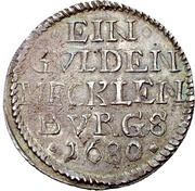 1 Gulden - Gustav Adolphus, Germany, 1679-1680 reverse image