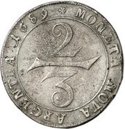 ⅔ Thaler - Gustav Adolph, Germany, 1692 reverse image