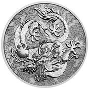 100 Dollars - Elizabeth II 6th Portrait - Chinese Myths and Legends Dragon, Australia, 2022 reverse image