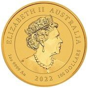 100 Dollars - Elizabeth II 6th Portrait - Dragon - Gold Bullion Coin obverse image