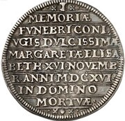 1 Thaler - John Albert II Death of Margaretha Elisabeth, Germany, 1616 reverse image