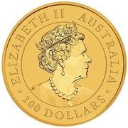 100 Dollars - Elizabeth II 6th Portrait - Super Pit Australia - Gold obverse image