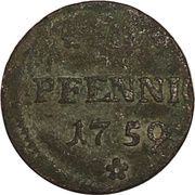 3 Pfennig - Frederick II, Germany, 1759 reverse image
