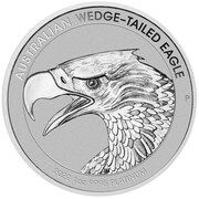 100 Dollars - Elizabeth II 6th Portrait - Australian Wedge-Tailed Eagle - Platinum Bullion Coin, Australia, 2022 reverse image