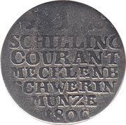1 Schilling Courant - Frederick Francis I, Germany, 1785-1812 reverse image