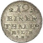 1⁄12 Thaler - Christian Louis II, Germany, 1750-1753 reverse image