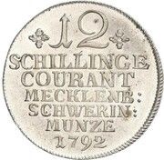 12 Schillinge Courant - Frederick Francis I, Germany, 1791-1792 reverse image