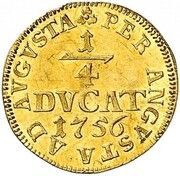¼ Ducat - Christian Louis II, Germany, 1756 reverse image