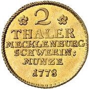 2 Thalers - Frederick II, Germany, 1769-1783 reverse image